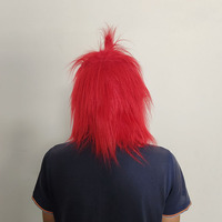 Masque en peluche de cosplay de monstre rouge, masque en latex pour décoration de Noël, masque intégral pour la tête, masque rouge de Grinch