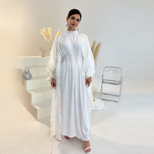 Loriya Nouvelle Abaya de Luxe pour l'Aïd Style Dubaï, Caftan Modeste Brodé en Organza, Robe Musulmane pour Femme - Product Image 3
