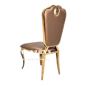 Mobilier royal chaises de <span class=keywords><strong>salle</strong></span> de banquet de mariage en métal chaise de banquet en or pour réception de mariage contemporaine - Product Image 2