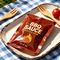 Sachet d'emballage personnalisé haut de gamme pour poudre d'assaisonnement BBQ, scellé sur 3 côtés avec encoche de déchirement