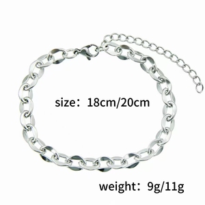 สร้อยข้อมือไทเทเนียมดีไซน์ยอดนิยมขายดีปี 2026 ชุบเงิน สไตล์ฮิปฮอป สำหรับผู้ชาย เครื่องประดับแฟชั่น ขายส่ง - Product Image 4