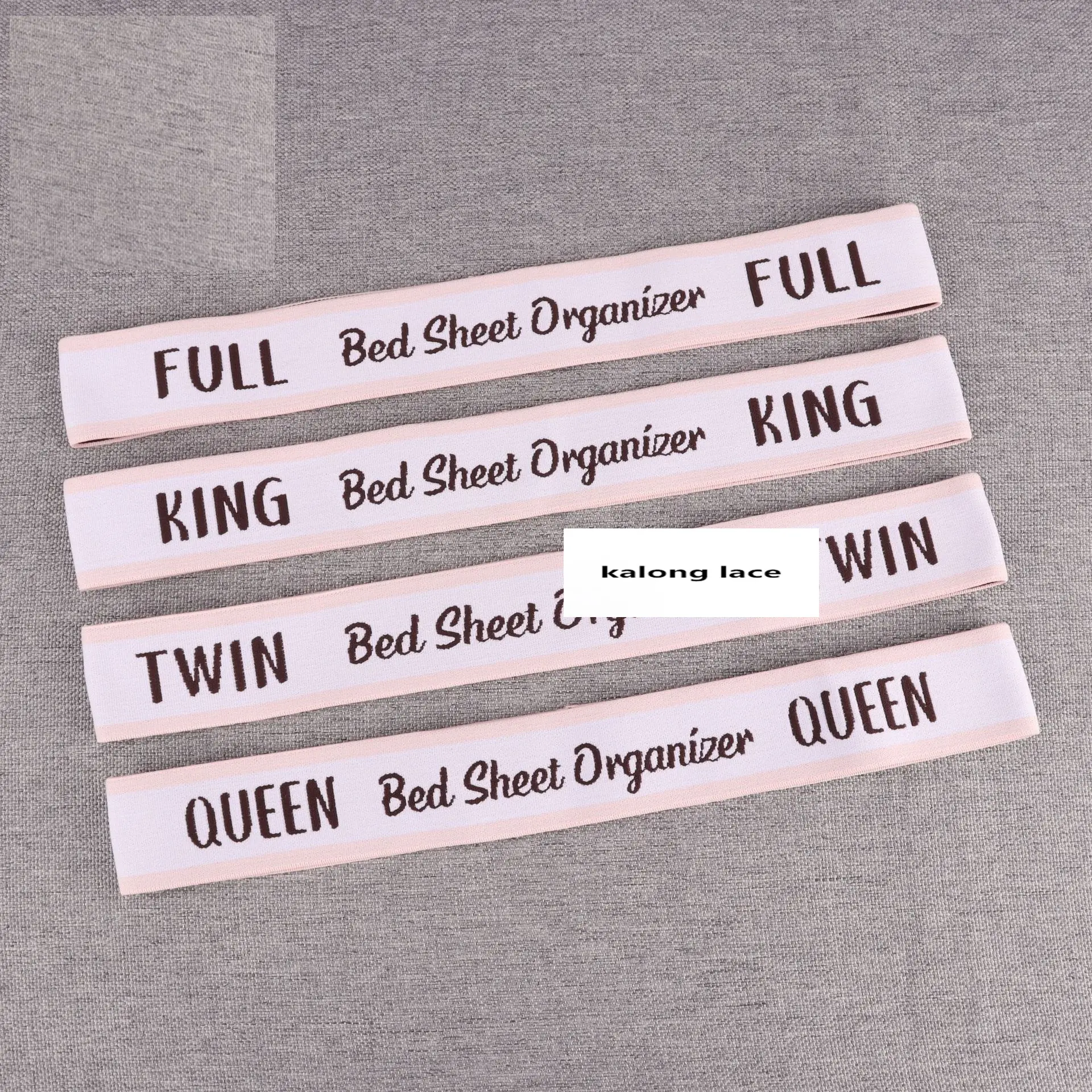 Polyester Queen full twin king grosgrain Webbing Nylon elastic band ribbon for clothing storage belt bed sheet organizer