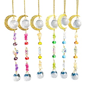 Nuevos accesorios originales <span class=keywords><strong>de</strong></span> Luna, pequeños hongos, ráfaga <span class=keywords><strong>de</strong></span> flores, grava <span class=keywords><strong>de</strong></span> cristal, adornos para coche, atrapamoscas - Product Image 2