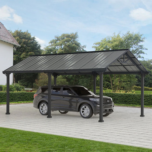 Abri de voiture simple en aluminium cantilever 20'x20' durable et imperméable pour garage automobile - Product Image 2