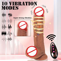 Silikon Automatischer Realistischer Dildo mit Fernbedienung Teleskop-Rotation & Heizfunktion Realistischer Dildo für Weibliche Stimulation