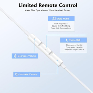 หูฟังแบบมีสาย USB-C รุ่นดั้งเดิมสำหรับโทรศัพท์ หูฟังแบบมีสาย Type-C รุ่น Universal 16 15 สำหรับ iPhone - Product Image 3