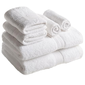 Juego de Toallas Sweet Needle, 2 Toallas de Baño, 2 Toallas de Mano, 2 Paños Faciales, Uso Diario, Tejido de Rizo Anillado, 100% Algodón, Altamente Absorbente, Paquete de 6 - Product Image 1