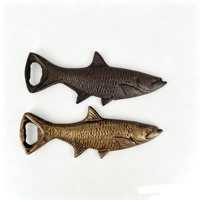 Décapsuleur en fonte en forme de poisson, ouvre-bouteille à main en forme de truite, thème pêche nautique, décoration de table pour bar et cuisine