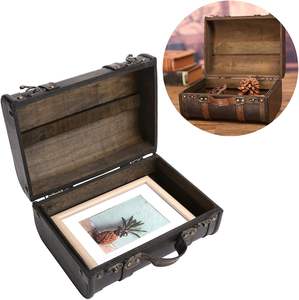 Vente en gros de valise de rangement de <span class=keywords><strong>voyage</strong></span> décorative en bois design vintage personnalisée étui en bois <span class=keywords><strong>pirate</strong></span> - Product Image 2