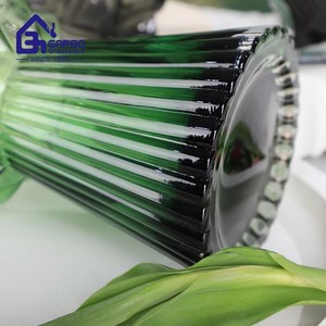 Diseño creativo verde gris jarrón de cristal de Color sólido para la decoración del espacio de la habitación del hogar Festival vacaciones Regalo de Cumpleaños hecho a mano Vasa - Product Image 5