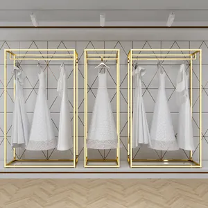 Boutique Bridal Cửa Hàng Nội Thất Sáng Bóng Lãng Mạn Thiết Kế Sang Trọng Wedding Dress <span class=keywords><strong>Display</strong></span> Đứng Bridal Dress <span class=keywords><strong>Hanger</strong></span> - Product Image 2