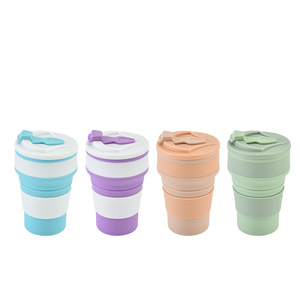 Taza de Agua Plegable de Silicona BORGE, Taza Deportiva Portátil de Viaje, Taza de Café Plegable Portátil para Campamento al Aire Libre - Product Image 5