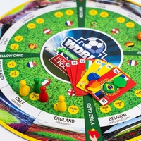 Jeux de société de football personnalisés imprimés, design pliable en papier, jetons et dés durables, écologiques, portables, boîte cadeau, éducatifs pour la famille