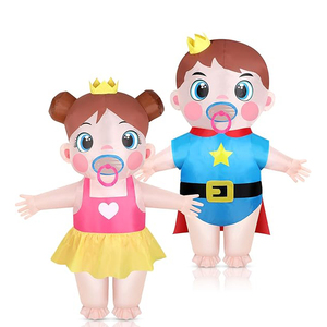 <b>Inflatable</b> Adult Gender Reveal Baby Shower <b>Costume</b> for Halloween Cosplay-Polyester Material Easy Setup - Product Image 1