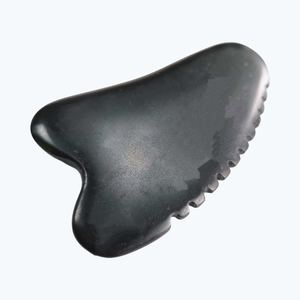 Low Price Black Bian <b>Guasha</b> Board 100% Natural Stone Anti-Aging Massager - Product Image 6