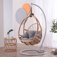 Balançoire de balcon extérieure chaises suspendues d'intérieur meubles de jardin tissés canne creuse oeuf suspendu balançoire ovale