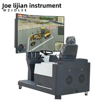 Simulateur de niveleuse à trois écrans, plateforme de formation et d'opération pour la simulation de machines d'ingénierie