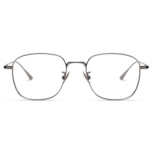 Monture optique carrée simple, anti-lumière bleue, lunettes pour myopes, montures de lunettes haut de gamme ultra-légères en titane pur pour hommes - Product Image 6