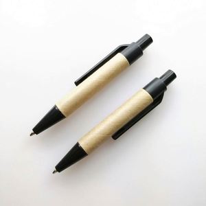 Mini Plastic Kraft Paper Promotional Custom Logo Reusable Recycled Eco Friendly Pen for <b>Kids</b> - Product Image 1