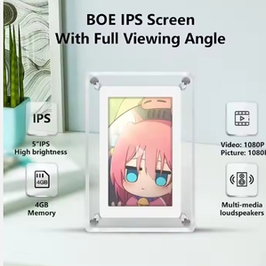 5インチ4GB IPSスクリーンデジタルフォトフレームWiFi TFT LCDアクリル素材MP4ビデオMP3オーディオフォーマットビデオ画像デジタル画像 - Product Image 4