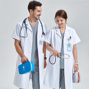 Camice da laboratorio per studenti veterinario camice bianco medico chirurgo chirurgia Premium qualità durevole lavoro clinico medici e farmacisti - Product Image 3