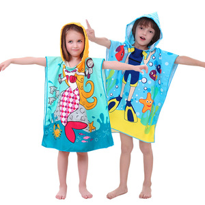 Poncho pour enfants sans formaldéhyde, <span class=keywords><strong>Cape</strong></span> pour enfants absorbe l'eau, serviette <span class=keywords><strong>de</strong></span> plage à capuche - Product Image 3