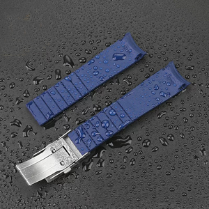 Accesorios de reloj Correa para <span class=keywords><strong>Longines</strong></span> Comas Diving Series L37814 L3.781 Mecánica Hombres Correa de reloj de goma Pulsera de 21mm - Product Image 5