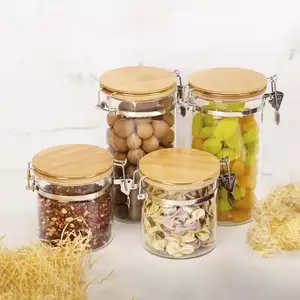 78Oz Glass Food Storage Jars with Airtight Clamp Lids,Set of 3