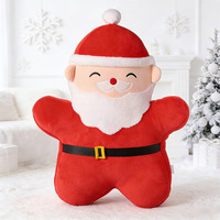 Vente en gros de peluches douces Kawaii de Noël, bonhomme de neige, Père Noël, coussin en peluche, jouets en peluche, décoration de Noël pour la maison, cadeaux de fête de Noël