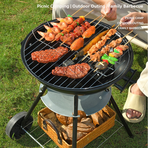 Parrilla Portátil <span class=keywords><strong>de</strong></span> Carbón <span class=keywords><strong>de</strong></span> Alta Calidad <span class=keywords><strong>de</strong></span> 17 Pulgadas <span class=keywords><strong>para</strong></span> 2 o 3 <span class=keywords><strong>Personas</strong></span>, <span class=keywords><strong>para</strong></span> Acampar, Hacer Picnic, Jardín, Playa - Product Image 3