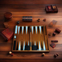 Commande d'échantillon : Jeu de backgammon 18 pouces personnalisé avec finition brillante