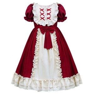 Lolita nastro di pizzo fiocco principessa <span class=keywords><strong>cameriera</strong></span> <span class=keywords><strong>vestito</strong></span> da <span class=keywords><strong>bambina</strong></span> volant elegante lussuoso abito da ragazza - Product Image 1