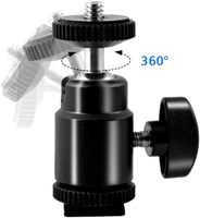 Fotografie LCD Feldmonitor LED-Licht Blitzmikrofon Metall-Superklemmhalterung mit 1/4 Schraube Mini-Ballkopf-Adapter Heißer Schuh