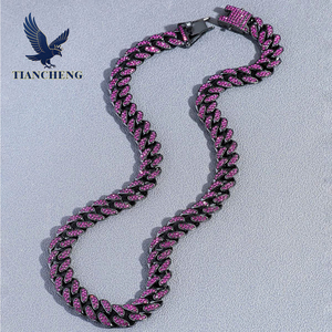 Collana a Catena Cubana con Diamanti Stile Hip Hop Europeo e Americano, Catena Dorata Esagerata per Moda Rap e Fotografia di Strada - Product Image 2