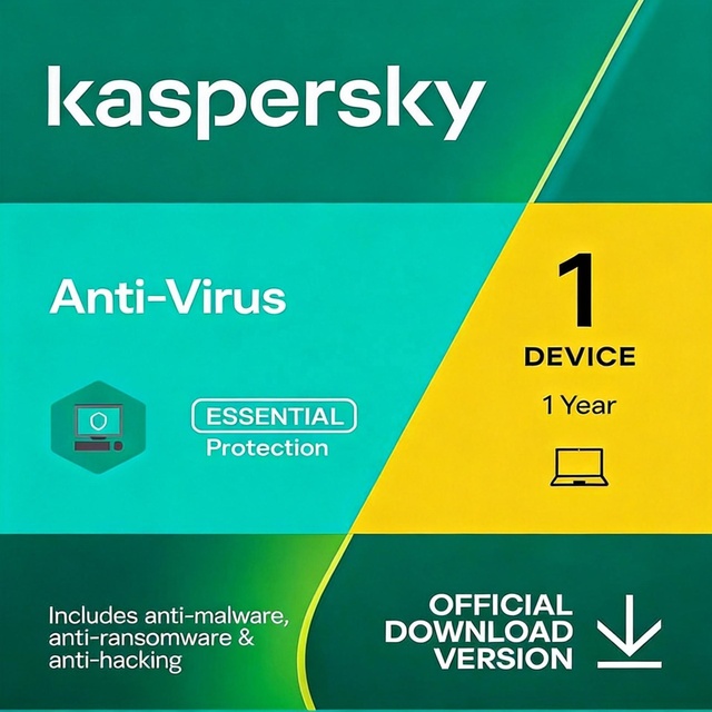 Kaspersky Anti-Virus 1 Year 1 Device Computer Software Antivirus License Global Key Instant Delivery in Stock Internet Version