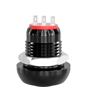 Hban 12mm Màu Xanh Hợp kim nhôm đẩy nút chuyển đổi anodized kết thúc cao nhạy cảm thiết bị văn phòng 250V 1no1nc nút bấm - Product Image 2