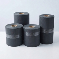 Membrane d'étanchéité noire en LDPE - DPC haute résistance pour la protection contre l'humidité des murs de fondation - Bande d'étanchéité