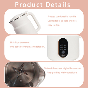 Nouvel arrivage : Mixeur intelligent pour aliments végétaux, <span class=keywords><strong>hachoir</strong></span>, machine à lait de soja haute vitesse, faible bruit, en acier inoxydable, 5+ vitesses, portable pour légumes - Product Image 4