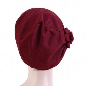 Nuevo Diseño de Turbante Musulmán 3D con Flores para Mujer, con Accesorios para el Cabello, para Otoño, para Dormir, para Uso Diario, Informal, al Aire Libre - Product Image 5
