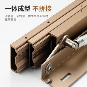 Aluminum Alloy <b>Drawer</b> <b>Slide</b> 36 In Full Extension Retractable Sliding Rail For Cabinet <b>Drawer</b> Minimalist Design - Product Image 4