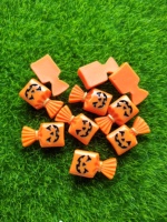 Halloween Resin Charms 100Pcs Hiasan Mini Resin Bentuk Labu dan Permen untuk Dekorasi Halloween Kerajinan DIY Dekorasi Slime