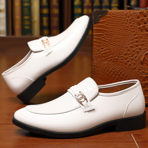 <span class=keywords><strong>Zapatos</strong></span> de Cuero Sólido para Hombre, Talla Grande, de <span class=keywords><strong>Charol</strong></span> Brillante, Primavera-Verano 2026, Blancos, Sin Cordones, Transpirables, Formales para Negocios - Product Image 6