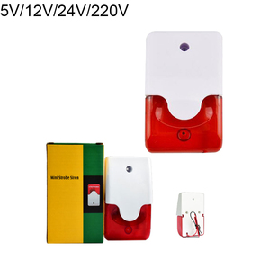 Kabelgebundener Stroboskop-Sirenenalarm, Türklingel, Ton, blinkendes Licht, tragbar, ABS, Heimsicherheit, PIR-Bewegungssensor, 100 m, einfache Installation - Product Image 1