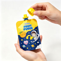 Pochette souple personnalisée avec bec verseur, qualité alimentaire, 300 ml, avec bouchon à vis, anti-fuite, pour emballage de jus d'ananas liquide