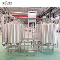 Equipo de Cervecería MICET de 500L, 600L y 800L, Método de Calentamiento a Vapor, Equipo de Elaboración de Cerveza de 2 Recipientes con Controlador PID