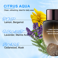 Parfum de luxe pour hommes avec eau de parfum de haute qualité pour hommes, agrumes, épices boisées, musc, herbes, longue durée