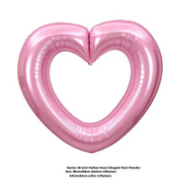 Ballon en feuille d'aluminium en forme de cœur de 40 pouces, idéal pour les fêtes d'anniversaire, les mariages et la photographie.
