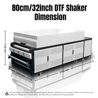 Agitateur de poudre DTF de haute qualité 80 cm, four DTF automatique pour équipement d'impression par sublimation, agitateur DTF haute vitesse 32 pouces