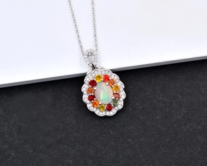 แหวน R037เงินสเตอร์ลิง925อัญมณีธรรมชาติพลอยบุษราคัมสีฟ้าแซฟไฟร์พลอยทับทิมอเมทิสต์โอปอลอาเกตเครื่องประดับเพชรพลอย - Product Image 3