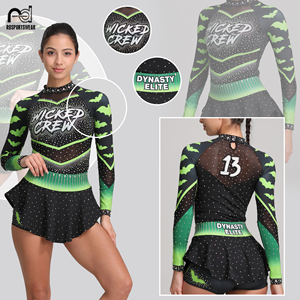 Tenues de cheerleading et de cheer dressage pour filles, magnifiques, en gros, avec strass, pour la performance - Product Image 1